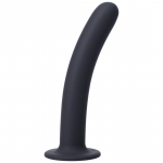 Doc Johnson Harness Set with Slim Silicone Attachment, Black Vegan Leather