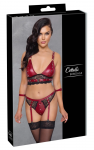 Cottelli Bondage Red Matte Bra Set with Adjustable Restraints, Size M