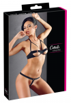 Cottelli Collection Bra Set 80B/M Black with Metal Ring Details