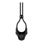 Nexus Forge Adjustable Vibrating Silicone Ring Black USB Rechargeable