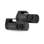 Mio MiVue R860WD, Dash Cam | GPS | Wi-Fi | Front and rear cams synchronized for recording with an unobstructed view; 11.26" IPS