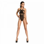 Me-Seduce Samantha Black Teddy L/XL - Elegant Strappy Bodysuit