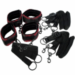 CalExotics Scandal Bed Ties Adjustable Restraint System Red/Black 152.5cm