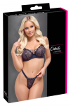 Cottelli Lingerie Set Black 85B/L - Lace Design & Silver Eyelets