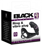 You2Toys Vibrating Silicone Plug & Ring Set, Black, 11.2 cm