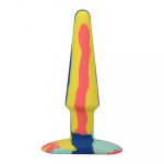 A-Play Groovy Silicone Multicolor Plug 12 cm - Tapered Base Comfort