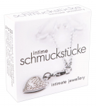 You2Toys Heart-Shaped Silver Chain with Decorative Rhinestones 12.7cm