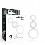 Addicted Toys Rings Set Transparent - 3 Sizes, Flexible Material