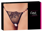 Cottelli Collection Red Gem Embroidered Lingerie String S/M