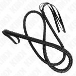 KINK Long Black Snake Whip 210 cm - Premium Flexible Leather Model