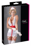 Cottelli Collection Nurse S Costume with Headband and Suspenders, White/Red