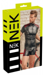 NEK Men's Shirt Black/Red Matte Look Stand-Up Collar Size L