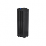 Lanberg 19" 42U Stacionari Rack Spinta 600x600 Juoda su perforuotais durimis