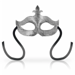 OHMAMA Flower de Lis Silver Decorative Mask Satin Ribbon Unisex