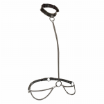 CalExotics Euphoria Chain Halter & Leash Plus Size - Velvet & Vegan Leather