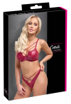 Cottelli Lingerie Red Wet Look Bra Set 80B/M with Decorative Rings