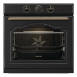 Gorenje Oven | BOS67372CLB | 77 L | Electric | AquaClean | Mechanical control | Steam function | Height 59.5 cm | Width 59.5 cm