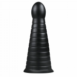BUTTR Devil Dog Silicone Large Ribbed Anal Plug Black XXL