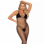 Leg Avenue Woven Twist Net Maxi Dress, One Size, Black Elegant Mesh