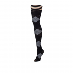 Kix'ies Kimmie Thigh-High Argyle Stockings Black Size B