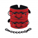 Sportsheets S&M Amor Handcuffs Red Vegan Leather Adjustable
