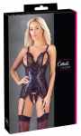 Cottelli Collection Basque L Black Matte Lace Design Adjustable Straps