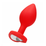Sinner Gear Diamond Heart Silicone Plug Regular - Flexible Neck, Jewel Base