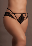 Le Desir Lena Plus Size Briefs with Open Design and Gold Accents