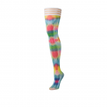 Kix'ies Gilly Thigh-Highs - Rainbow Tie-Dye, Size A, No-Slip Design