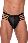 Male Power Cage Matte Thong L/XL Black - Strappy Comfort Design
