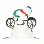 Condomerie Hand-Painted Decorative Condom Bicycle Motif Amsterdam Style