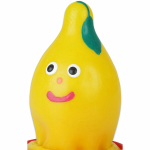 Condomerie Hand-Painted Decorative Latex Cover Lemon Design