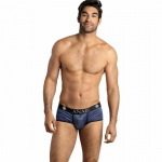 Anais Men Naval Brief S - Navy Blue Tulle, Sporty Fit, Satin Stripes