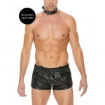 Master Series Deluxe Bondage Collar One Size Adjustable Leather Black
