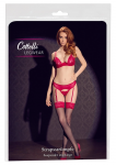 Cottelli Collection Stockings Black/Red Lace 20 DEN, Size 6, Oeko-Tex