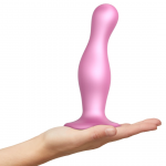 Strap-On-Me Curvy Metallic Sugar Pink L - Silicone Plug System