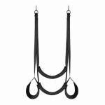 Loving Joy Adjustable Intimate Swing with Soft Fleece Support, Black