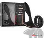 ANBIGUO Vernet Anal Plug with WatchMe Remote, 7 Modes, Silicone, Black