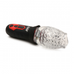 JOCK Spinning & Vibrating Intimate Machine Transparent/Black Rechargeable