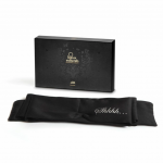 Bijoux Indiscrets Shhh Soft Satin Blindfold Black Adjustable Strap