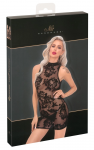 Noir Handmade Mini Dress S Velvet Floral Transparent Tulle Black