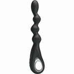 Pretty Love Federer Anal Vibrator 12 Modes Black Silicone USB Rechargeable