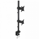 Techly Dvigubas biurinis monitoriaus laikiklis LED/LCD, 13-27", 20kg, vertikalus