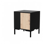 Cama Naktinis staliukas 2 vnt. MERCI juoda/ąžuolas artisan