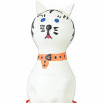 Condomerie Hand-Painted Decorative Latex Cover Cat White Art Edition
