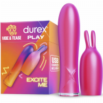 Durex Vibe & Tease Multi-Speed Intimate Massager - USB, Waterproof, Purple