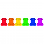 Kheper Games Rainbow Shot Glasses Set 6pcs Colorful Party Collection