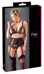 Cottelli Collection Bra & Suspender Set XL - Lace, Adjustable Straps