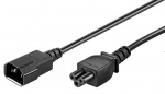 Microconnect PE080610 Maitinimo kabelis Juoda 1 m C14 &scaron;akotuvas C5 &scaron;akotuvas
