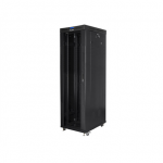 Lanberg | Rack cabinet 19" free-standing 42U/600x1000 (flat pack) with glass door lCD V2 | FF01-6042-12BL | Black